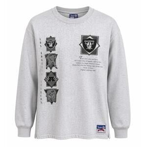 Vintage 80s Raiders Long Sleeve T Size Large Nutmeg Mills USA Made NFL